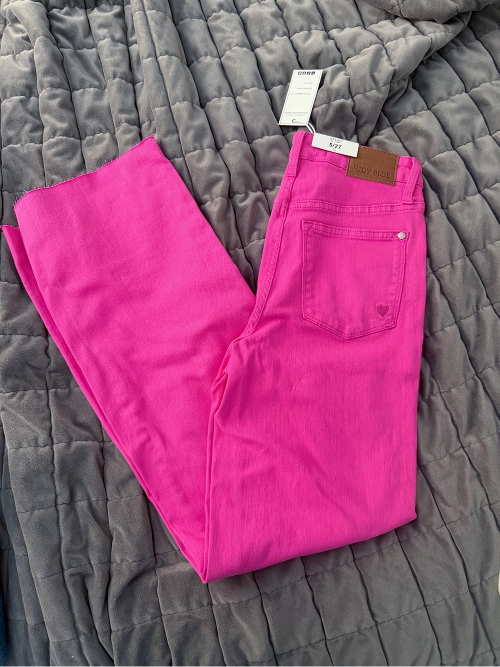 Judy Blue Women's Neon Pink Straight Leg Jeans size 5/27